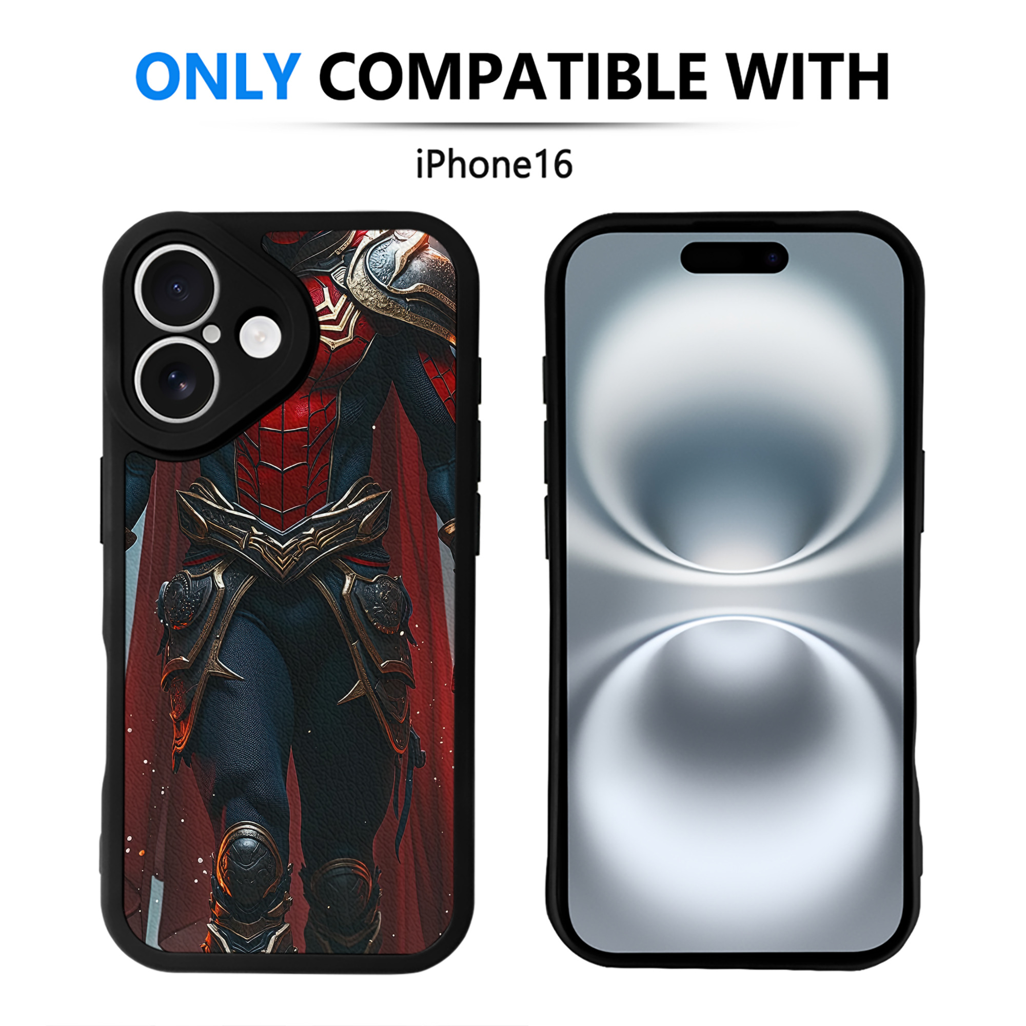 Spider Man スパイダーマン 【iPhone 16シリーズ対応】シリコンスマホケース（レザー調） 材質：シリコン
